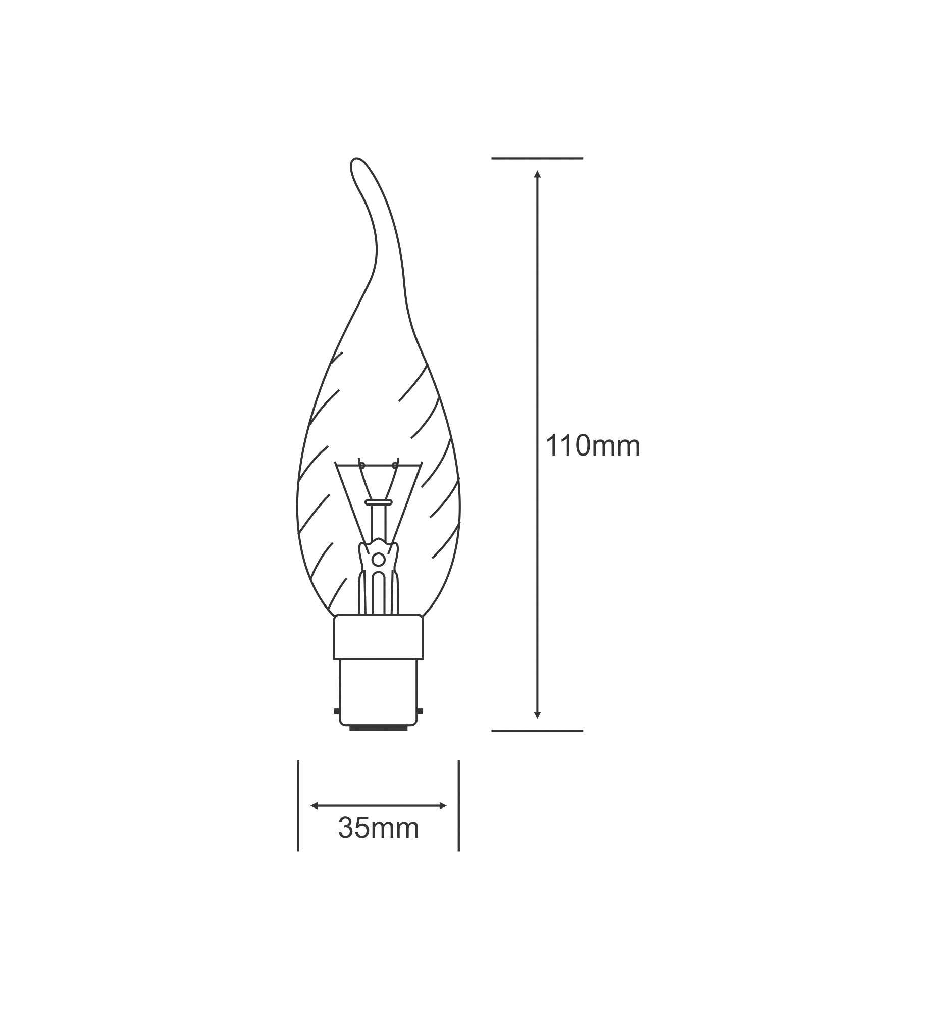 Candle Tip Twisted Incandescent Luxram Decorative Candle